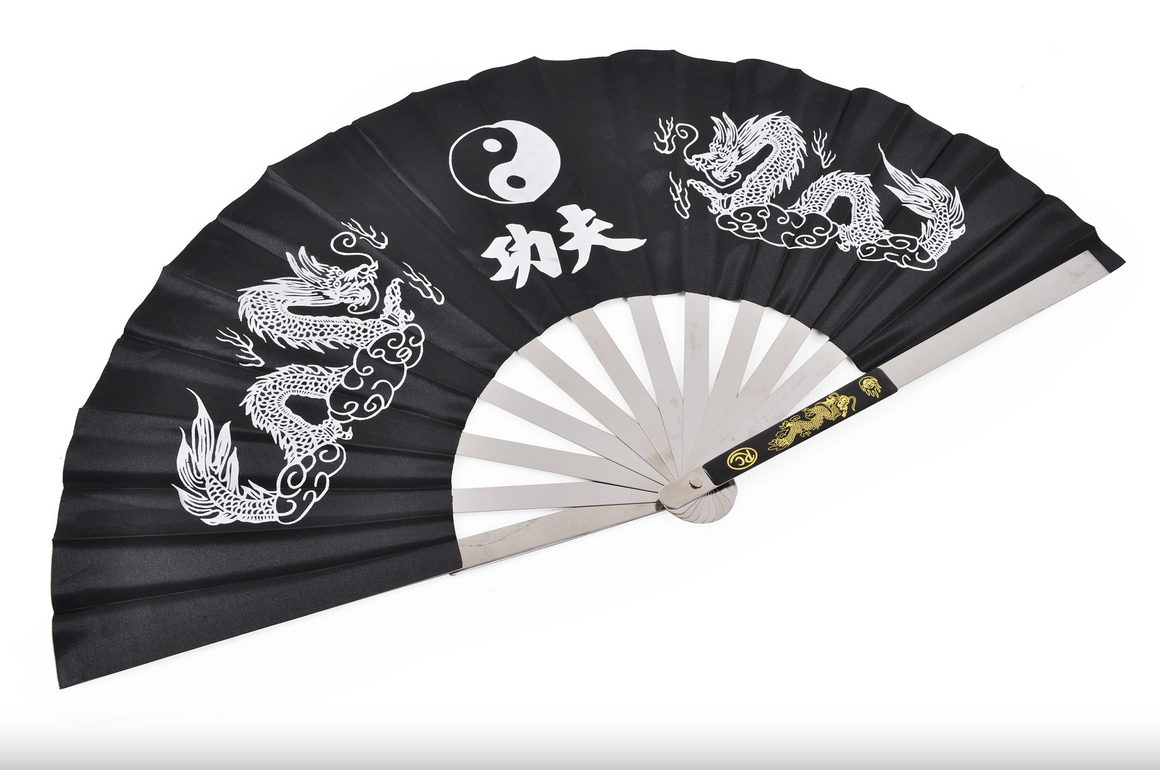 Tai Chi Wushu vějíř - metalický, shenlong
