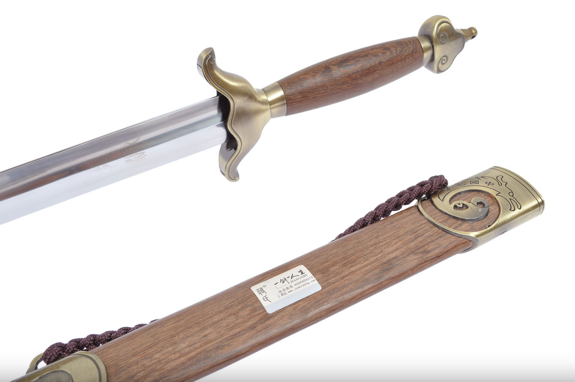 tai ji, tai chi, << qing feng >> přímý meč, kříž s diamantovým průřezem ohebný