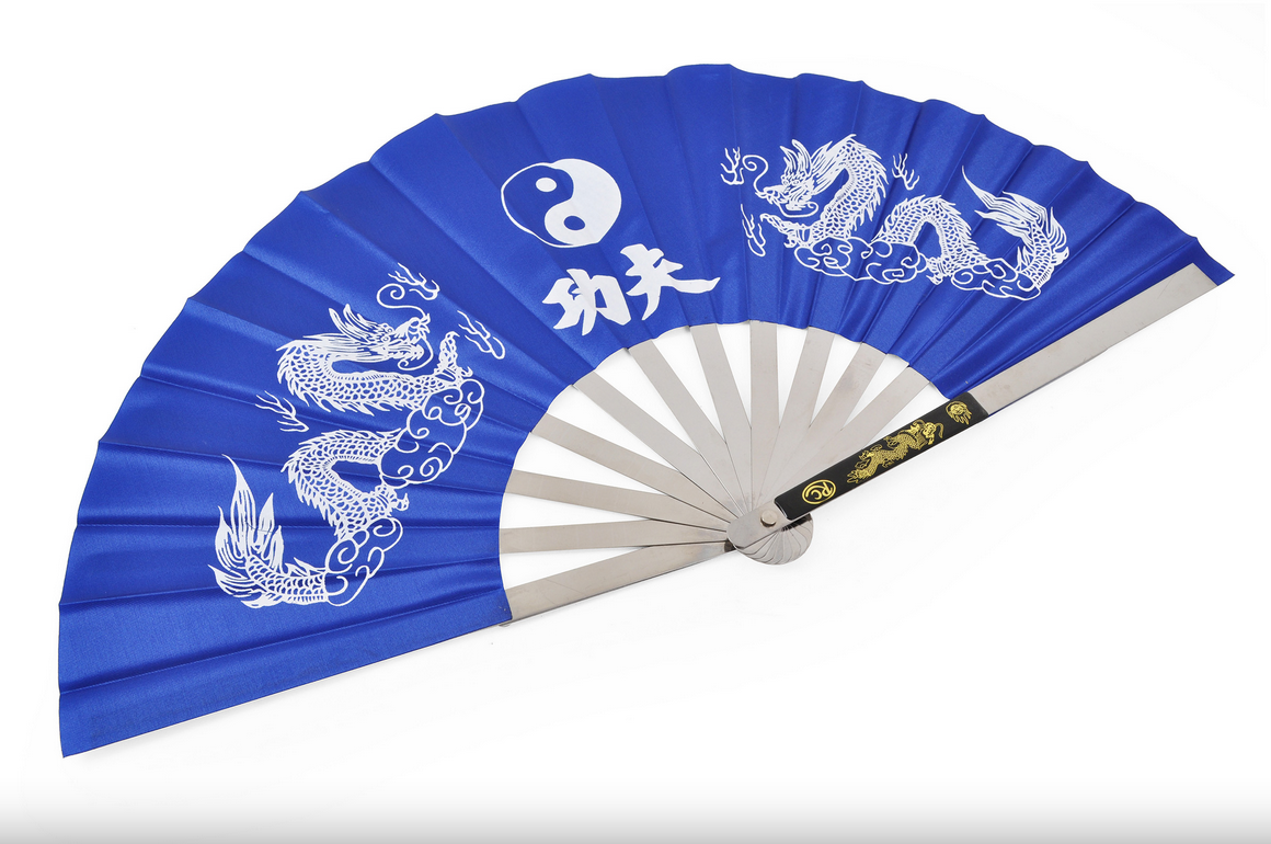 Tai Chi Wushu vějíř - metalický, shenlong