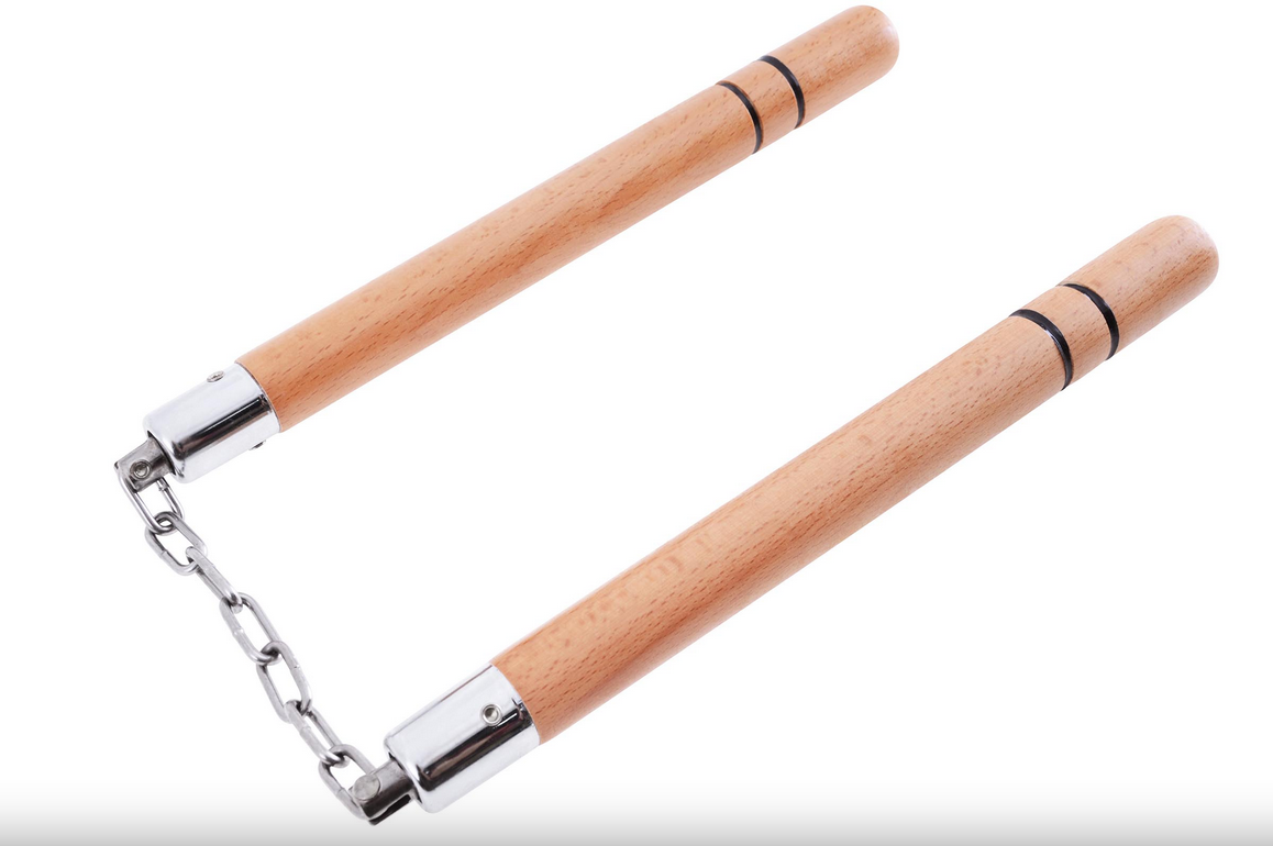 Nunchaku, Ryté prsteny - Dřevo & Řetízek