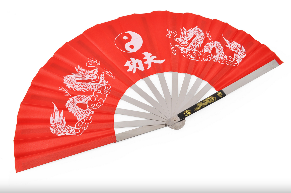 Tai Chi Wushu vějíř - metalický, shenlong