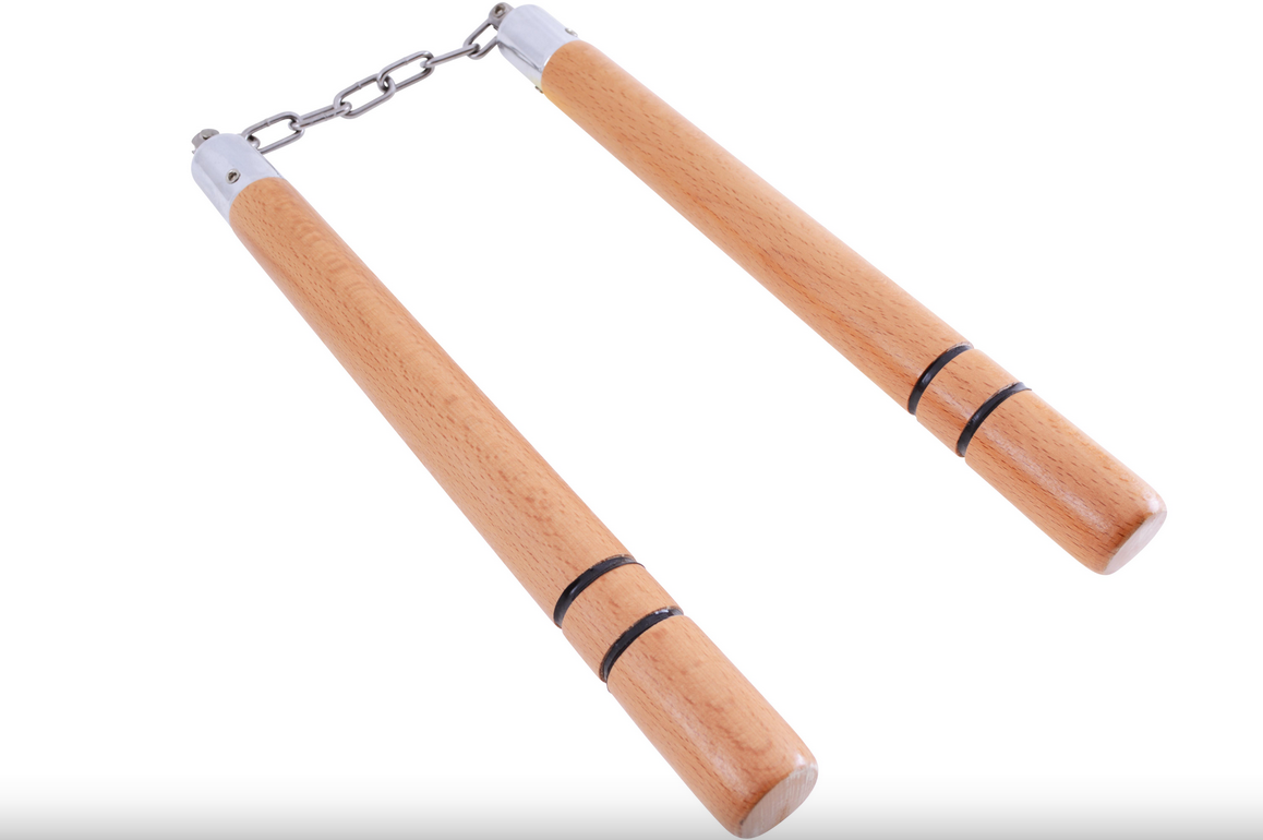 Nunchaku, Ryté prsteny - Dřevo & Řetízek