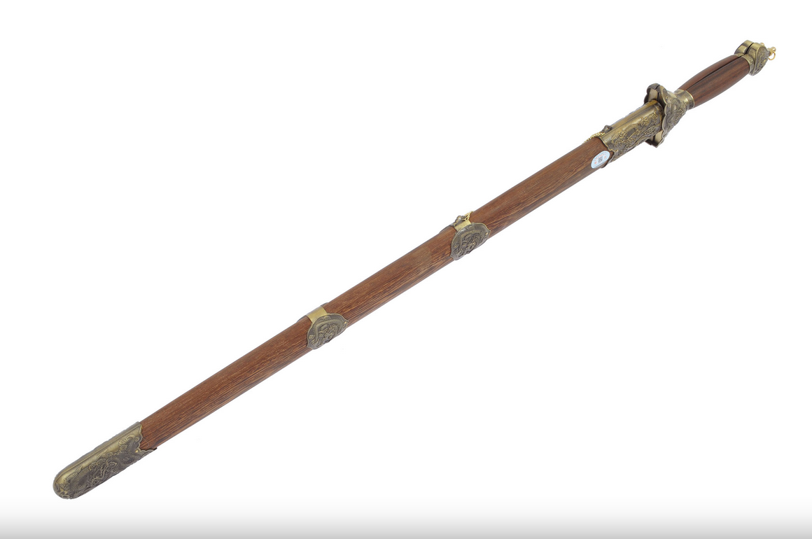 Dvojitý přímý meč, tuhý, nerezová ocel (horní řada), Jian Wang