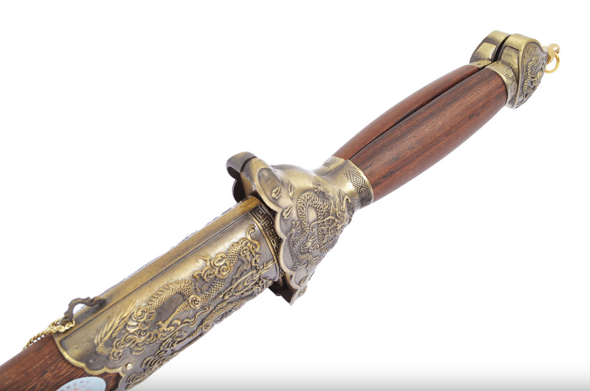 Dvojitý přímý meč, tuhý, nerezová ocel (horní řada), Jian Wang