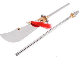 Demontovatelný Guan Dao halapartna, držadlo z nerezové oceli - tuhý