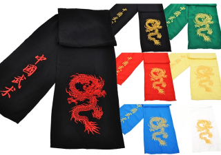 Kungfu pás - vyšívaný drak, klasický