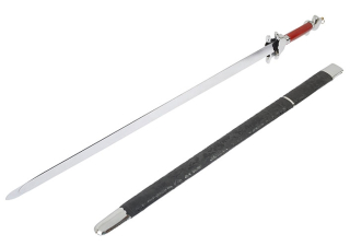 Moderní dvojitý rovný meč s pochvou - ohebný