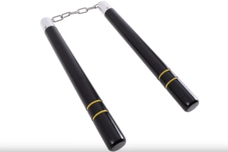 Nunchaku, Ryté prsteny - Dřevo & Řetízek