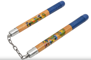 Nunchaku Dragon, Wood & Chain - ARC121,